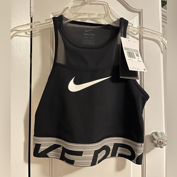 NWT Nike Pro Dri-Fit Black Sports Bra - Picture 2 of 12